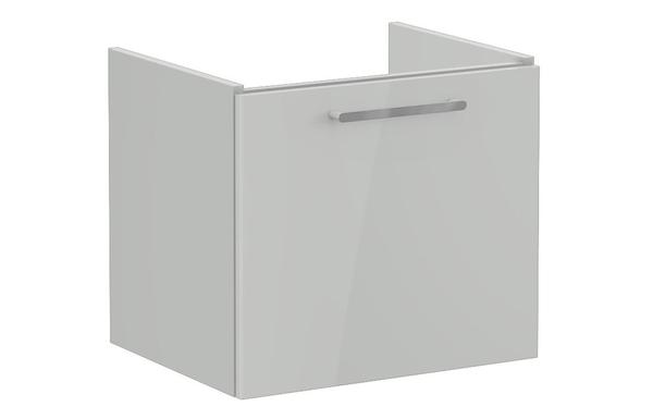 VitrA Root Flat 60cm 1 Drawer Washbasin Unit - Shiny Pearl Grey